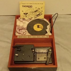 Antique Thorens AD30 Music Box & 6 Discs  in GREAT!Condition